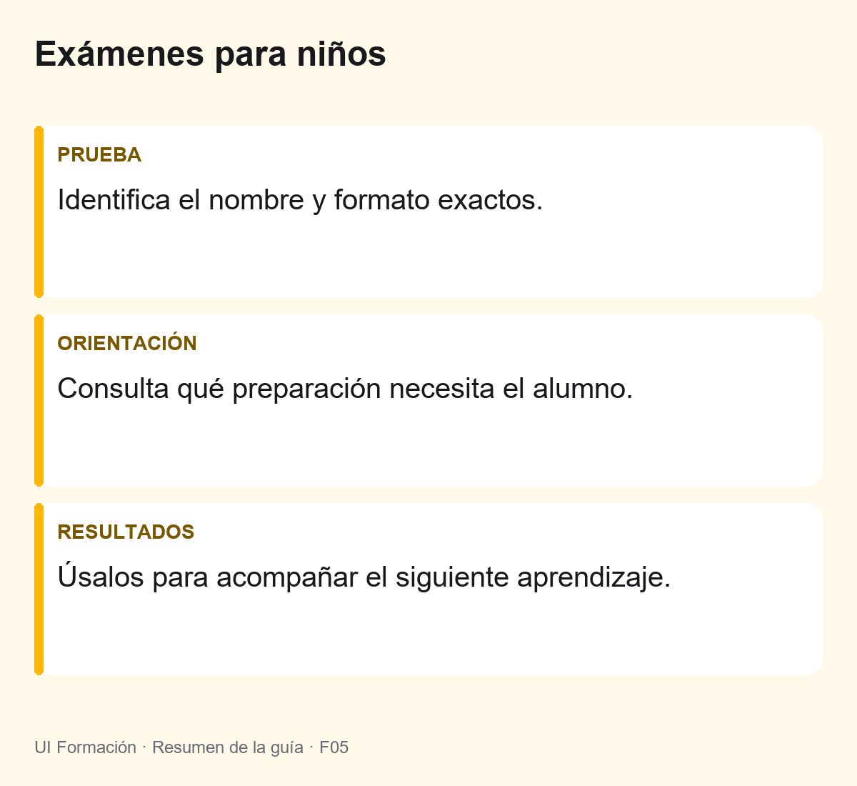 Exámenes Cambridge para niños: qué significan Starters, Movers y Flyers 2 Exámenes para niños: Identifica el nombre y formato exactos. Consulta qué preparación necesita el alumno. Úsalos para acompañar el siguiente aprendizaje.